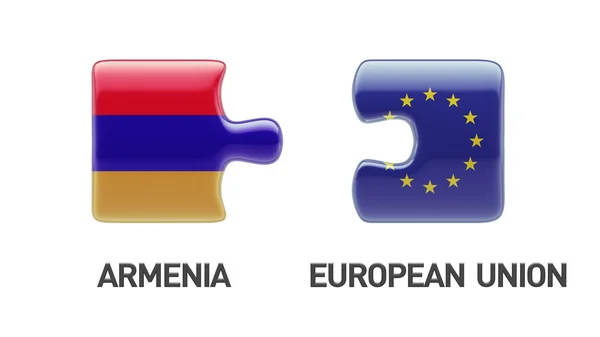 Union européenne Arménie Puzzle Concept — Photo