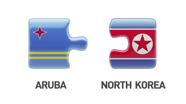 Aruba Észak-Korea nehézség koncepció — Stock Fotó