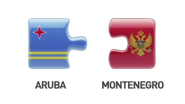Aruba Montenegro pussel koncept — Stockfoto