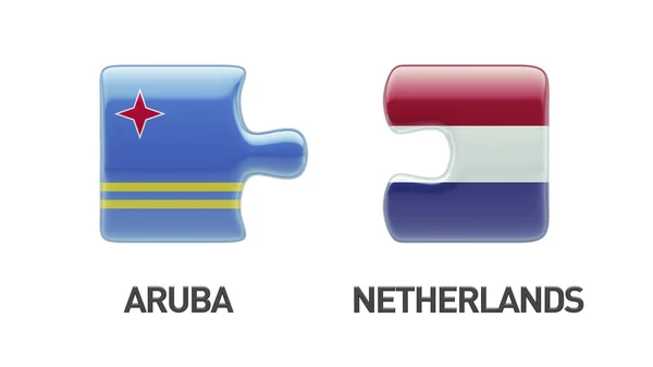 Aruba Netherlands  Puzzle Concept — Stock Photo, Image