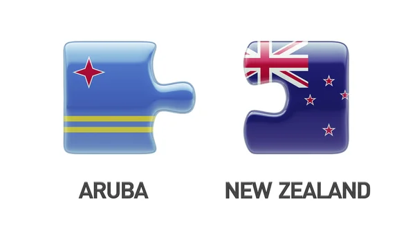 阿鲁巴新西兰拼图概念 — 图库照片