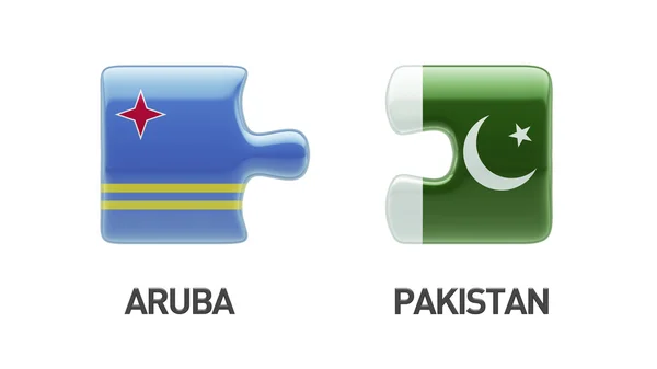 Pakistan Aruba  Puzzle Concept — Stock Photo, Image