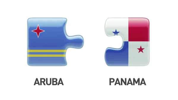 Panama aruba puzzle-konzept — Stockfoto