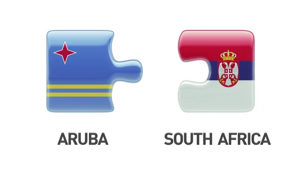Srbsko Aruba logická koncepce — Stock fotografie