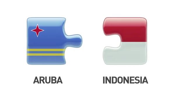 Indonésie Aruba logická koncepce — Stock fotografie