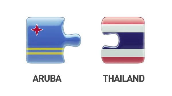Thailandia Aruba Puzzle Concept — Foto Stock