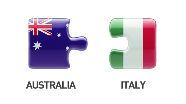 Australien Italien pussel koncept — Stockfoto