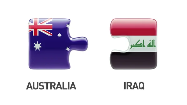 Australie Irak Puzzle Concept — Photo