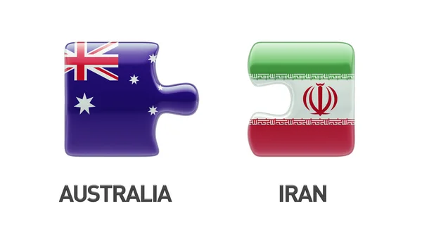 Australie Iran Puzzle Concept — Photo