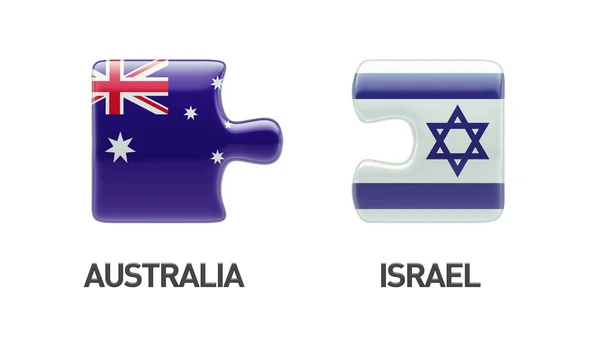 Austrália Israel Puzzle Concept — Fotografia de Stock