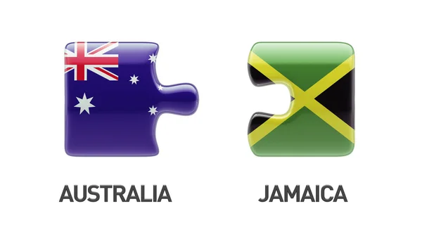 Austrália Jamaica Puzzle Concept — Fotografia de Stock