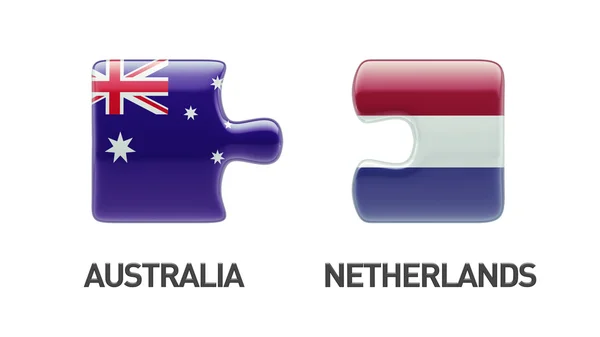 Australië Nederland puzzel Concept — Stockfoto