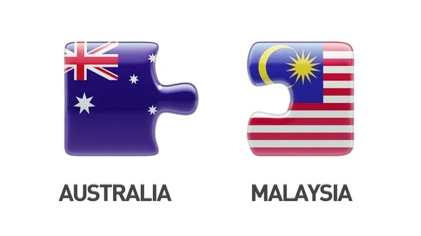 Australia Malasia Puzzle Concepto — Foto de Stock