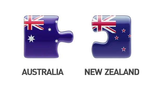 Australia New Zealand  Puzzle Concept — Stock Photo, Image