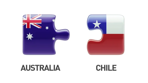 Australia Cile Puzzle Concept — Foto Stock