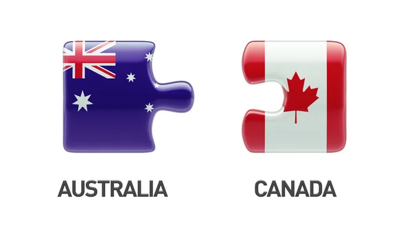 Australia Canada  Puzzle Concept — Stock Photo, Image