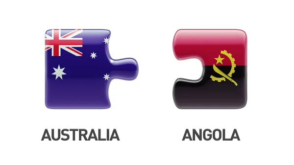 Concetto di Puzzle di Angola Australia — Foto Stock