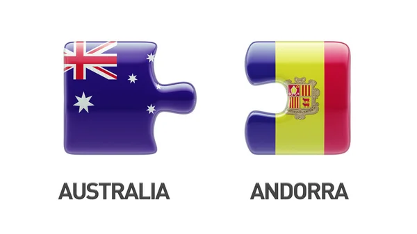 Concetto di Puzzle di Andorra Australia — Foto Stock