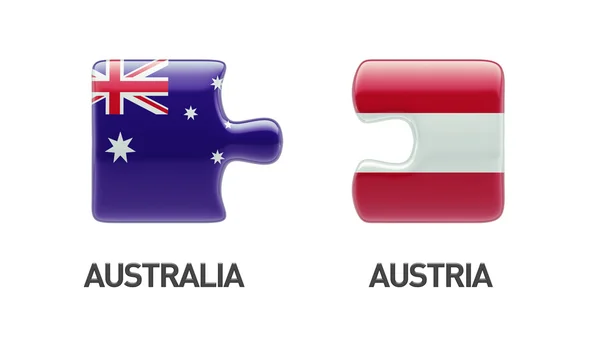 Austria Australia  Puzzle Concept — Stock Photo, Image