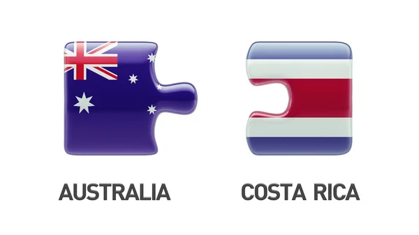 Costa Rica Australië puzzel Concept — Stockfoto