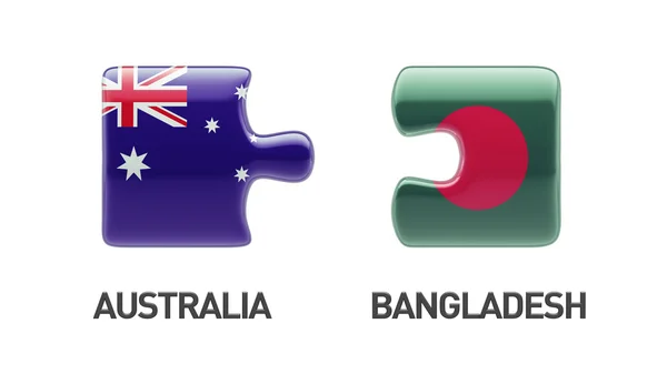 Bangladesh Australie Puzzle Concept — Photo