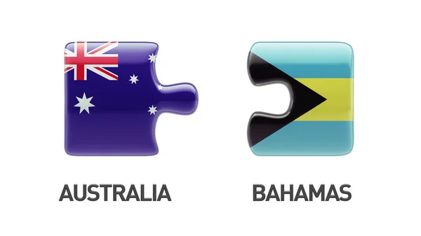 Bahamas Australia puzzle Concepto — Foto de Stock