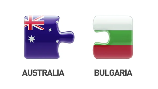 Concetto di Puzzle Australia Bulgaria — Foto Stock