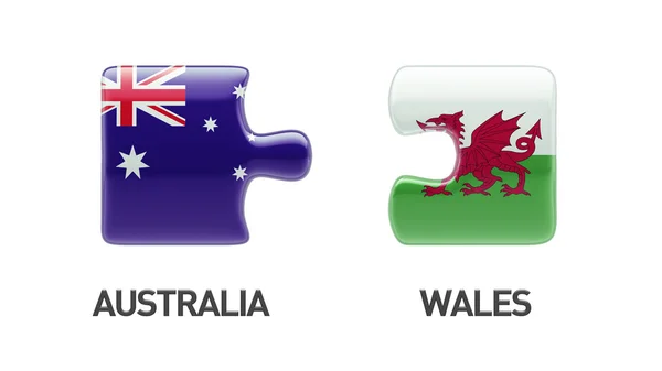 Galles Australie Puzzle Concept — Photo