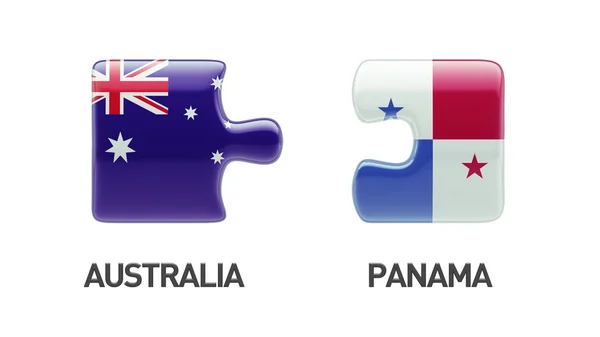 巴拿马澳大利亚拼图概念 — 图库照片