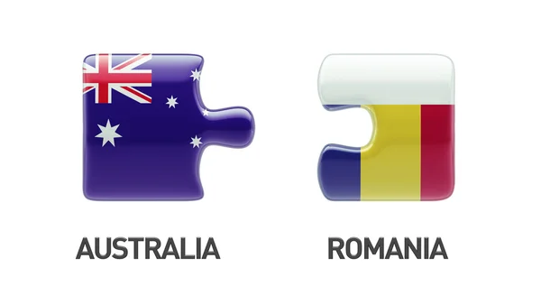 Roemenië Australië puzzel Concept — Stockfoto