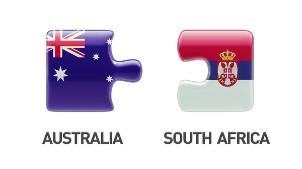 Serbie Australie Puzzle Concept — Photo