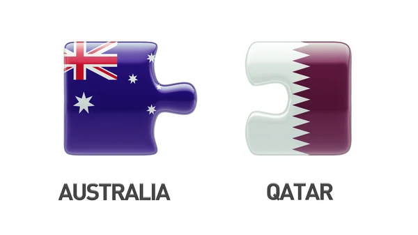 Κατάρ Αυστραλία παζλ έννοια — Φωτογραφία Αρχείου