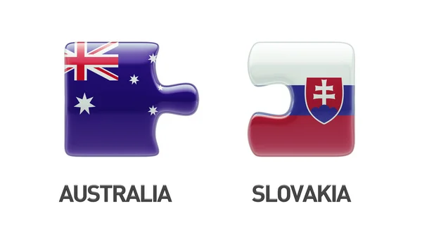 Slowakei Australien Puzzle-Konzept — Stockfoto