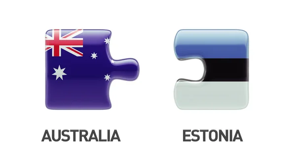 Estonia Australia  Puzzle Concept — Stock Photo, Image