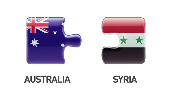 Siria Australia Puzzle Concept — Foto Stock