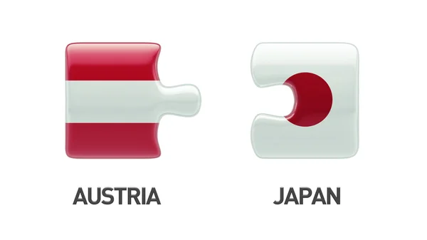 Austria Giappone Puzzle Concept — Foto Stock