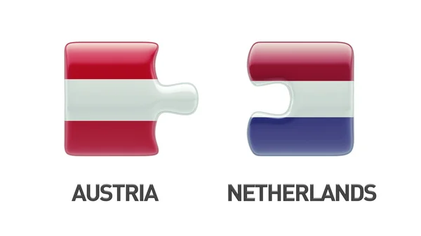 Austria Netherlands  Puzzle Concept — Stock Photo, Image