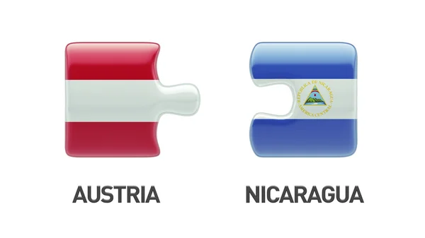 Concetto di Puzzle del Nicaragua Austria — Foto Stock