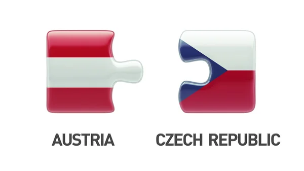 Koncepcja logiczne Austria Czechy — Zdjęcie stockowe