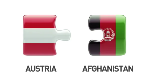 Afghánistán Rakousko logická koncepce — Stock fotografie