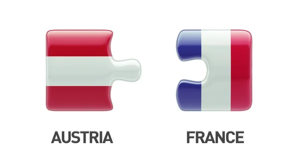 Austria France  Puzzle Concept — Stock Photo, Image