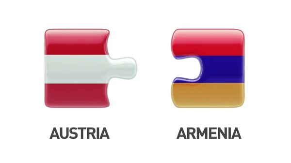 Österreich Armenien Puzzle-Konzept — Stockfoto