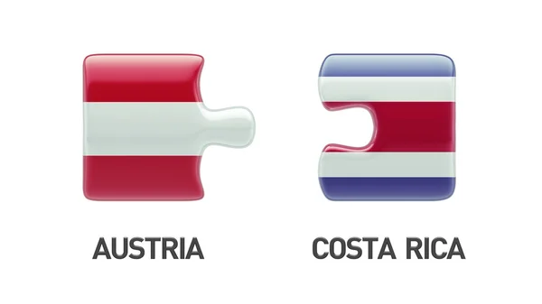 Costa Rica Austria  Puzzle Concept — Stock Photo, Image