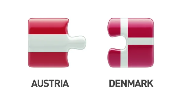 Denmark Austria  Puzzle Concept — Stock Photo, Image