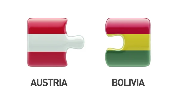 Concetto di Puzzle di Bolivia Austria — Foto Stock