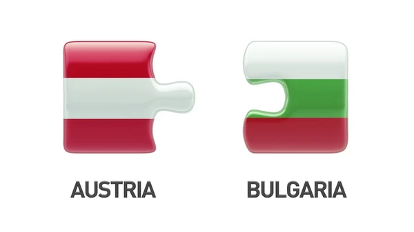 Bulgaria Austria Puzzle Concepto — Foto de Stock