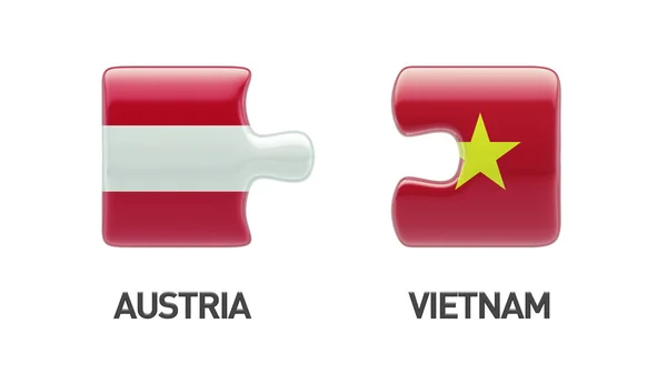 Vietnam Austria Puzzle Concepto — Foto de Stock