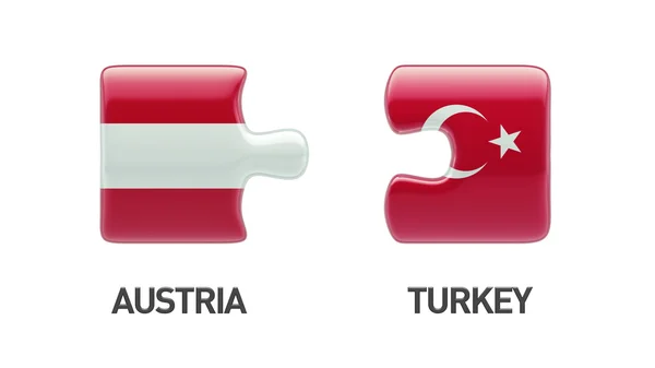 Turcja Austria logiczne pojęcia — Zdjęcie stockowe