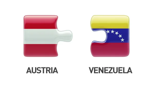 Venezuela Rakousko logická koncepce — Stock fotografie
