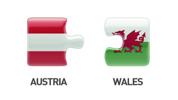 Wales Oostenrijk puzzel Concept — Stockfoto